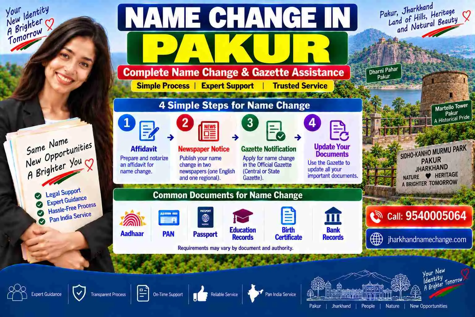 Name change in Pakur: the district court notary, the Pakur birth records counter, the block offices and the stone quarry work records a local applicant deals with